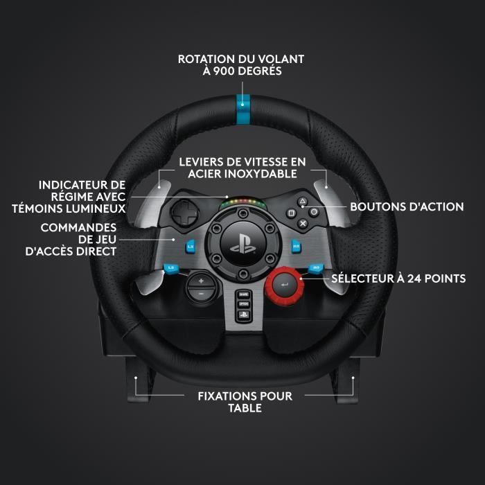 Volante Logitech G29 + Palanca de cambios Driving Force - Compatible con PS5, PS4 y PC