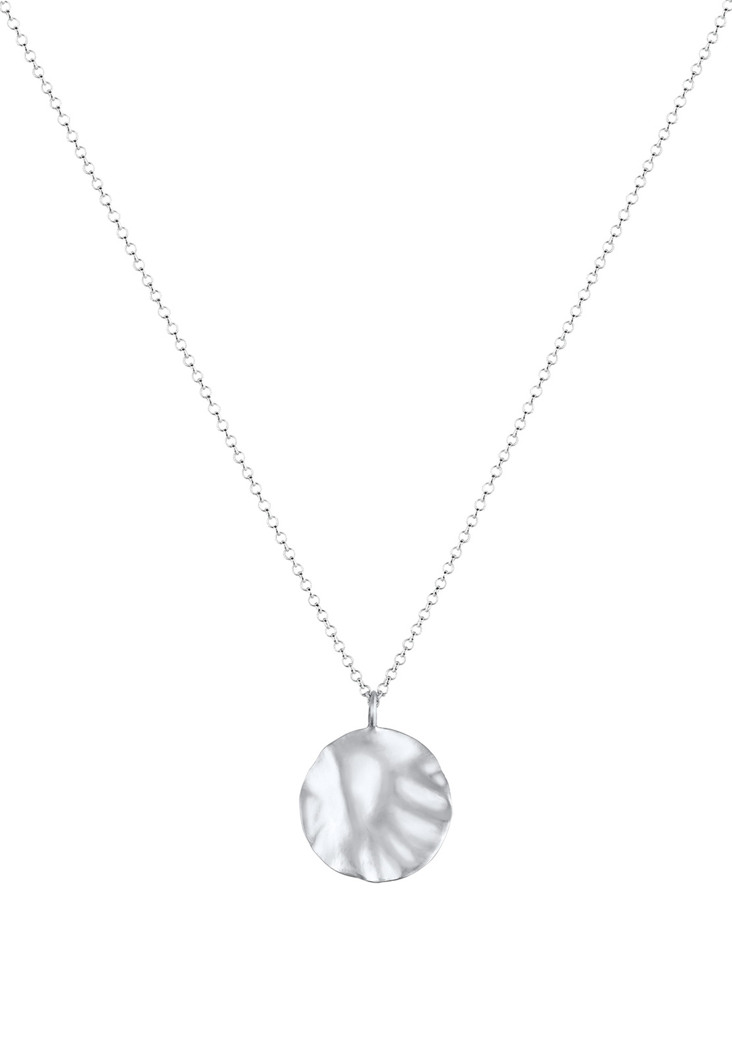 Elli Femme Pendentif Design Organique Paillette - (925/1000) Argent