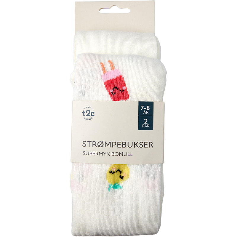 Time 2 Change strømpebukser, 2-pak, størrelse 3/4-9/10 år