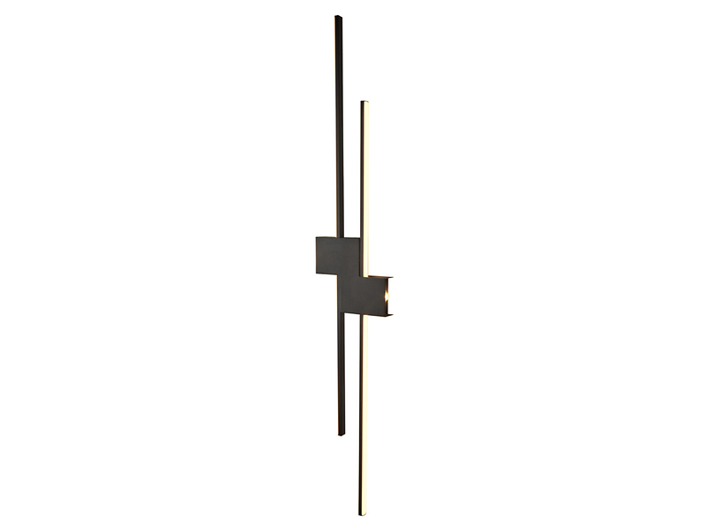 Kinkiet Linealo LED 4-punktowy 118 cm ze ściemniaczem czarny