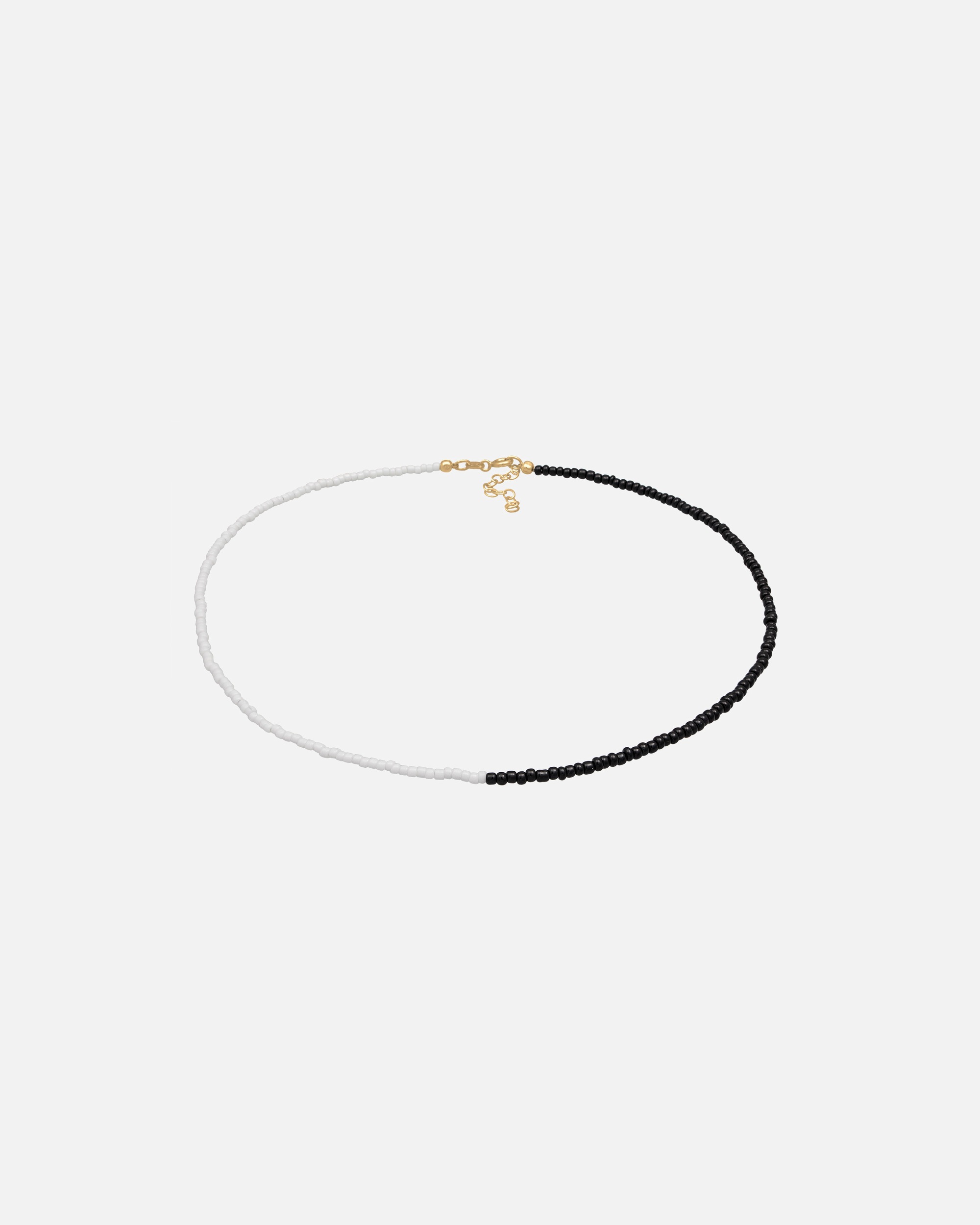 Elli Femmes choker perles de verre Ying Yang en argent sterling 925 plaqué or
