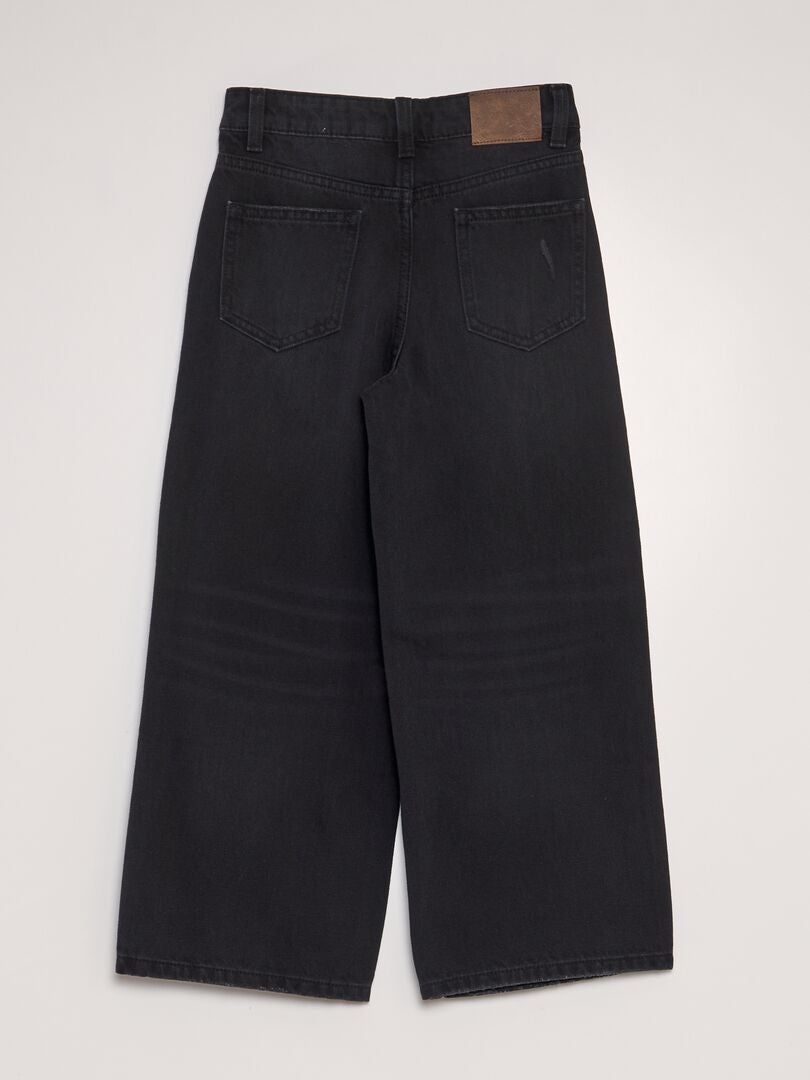Jeans met wijde pijpen - ZWART