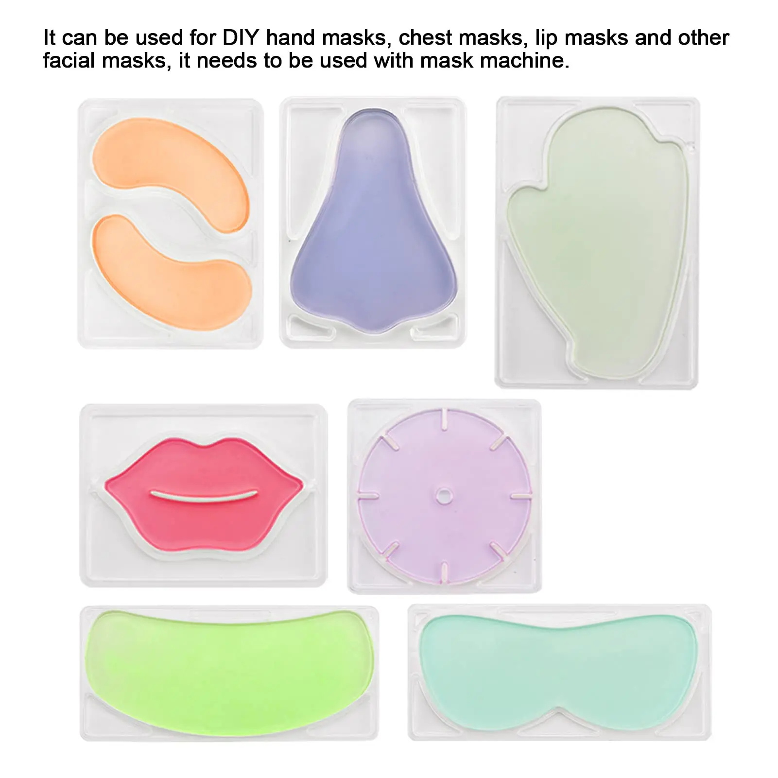 Molde reutilizable para mascarillas faciales. Máquina para moldear parches de mascarillas faciales. Herramienta casera para accesorios de mascarillas. Se puede usar en el hogar o en salones de belleza. Cuidado de la piel.