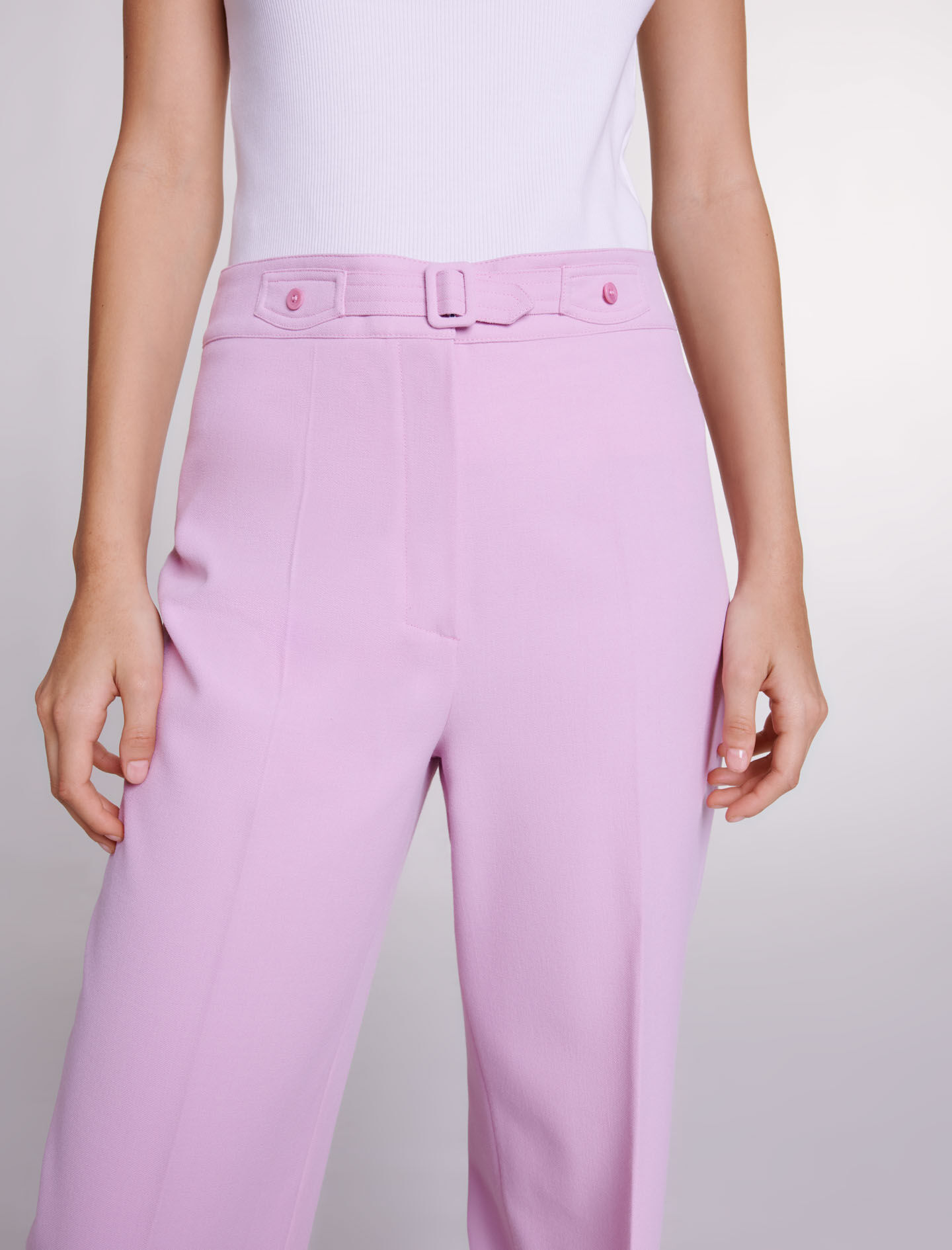 Wijde pantalon - Lichtroze