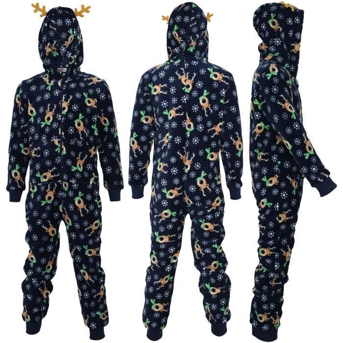 Pijama enterizo navideño infantil con estampado de Rudolph, súper suave, cómodo, ideal para estar en casa o como disfraz. Regalo perfecto para niñas y niños.