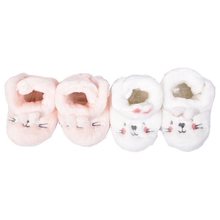 OZABI Scarpine avvolgenti per neonati - Confezione da 2 paia 0986 BAMBINE - Unisex - Taglie 0-6 mesi e 6-12 mesi