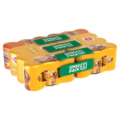24 x 385 g/400 g Pedigree Adult natvoer voor honden - 20 + 4 gratis!*
