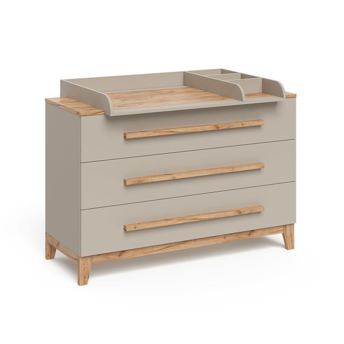 Table à langer Malia 133.2x98cm avec 3 tiroirs Cachemire/Artisan Artisan Vitalispa 58357