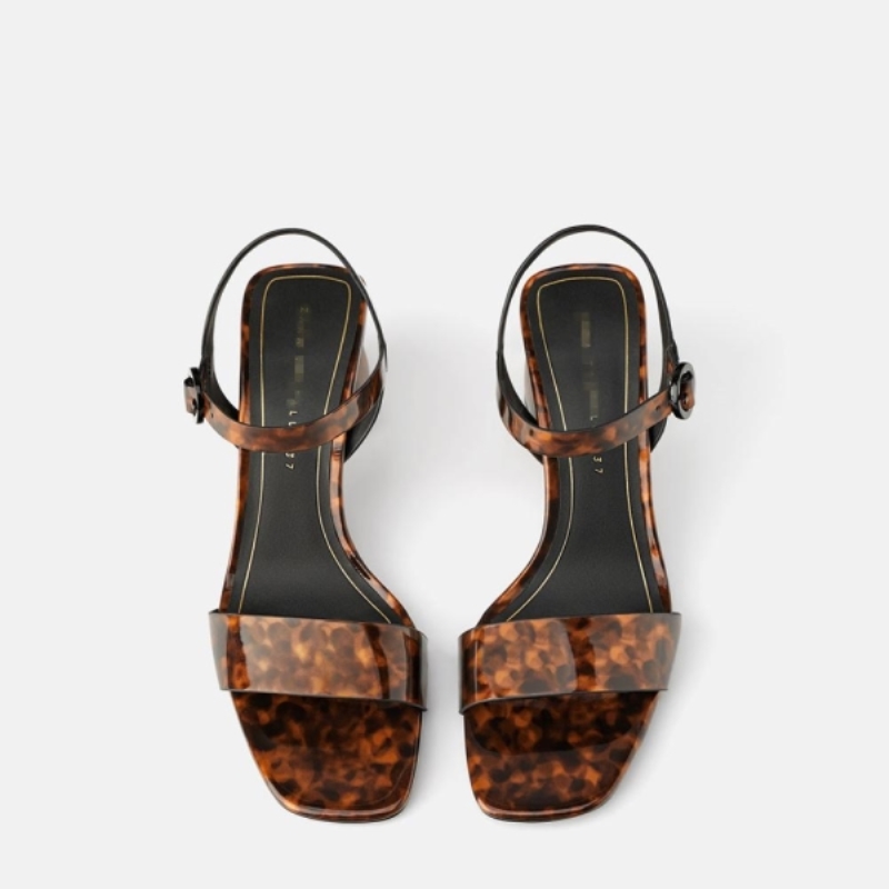 Chaussures d'été pour femmes, sandales pour femmes, tendances mode, talons vintage, chaussures à talons pour femmes, sandales léopard