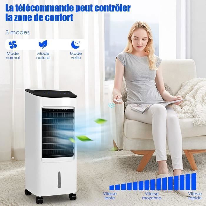Aire acondicionado portátil GOPLUS 7L con temporizador, oscilación ajustable, ventilador de refrigeración con 3