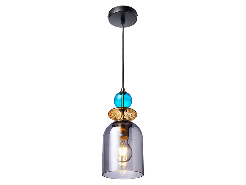 Lampa wisząca Tropea 13 cm szklana dymna