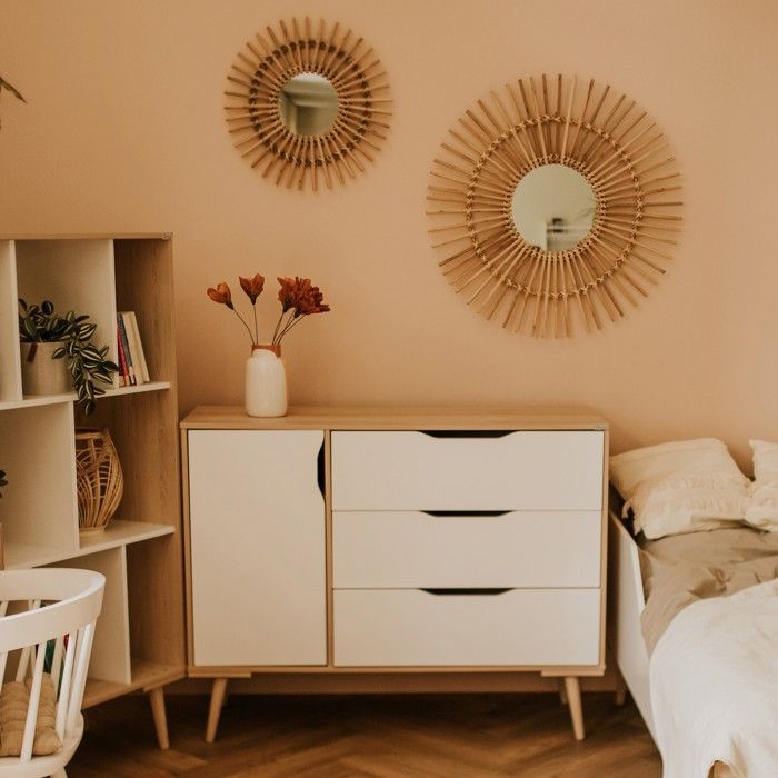 Verschoontafel in Scandinavische stijl - MY DESIGN FURNITURE - SOFIE - 3 lades - 3 planken - Wit