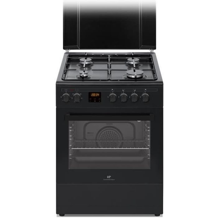 CONTINENTAL EDISON CECG60FCB1 Gas Cooker - 4 Burners - W59.8 x D61 x H83cm - Black