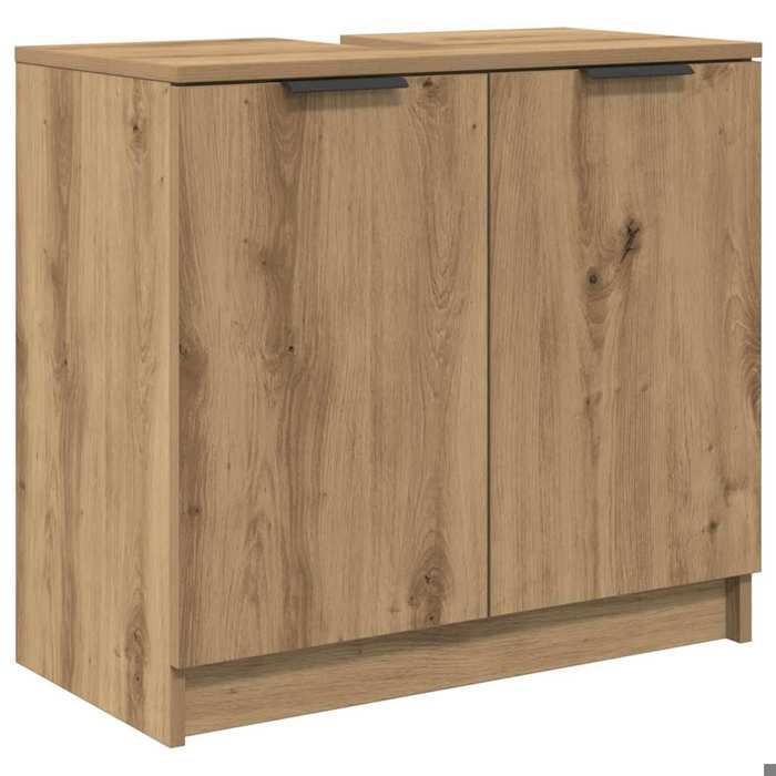 Bruine badkamermeubelset, SARAZYJ, moderne toiletkast met handgemaakte eikenhouten deur E2064