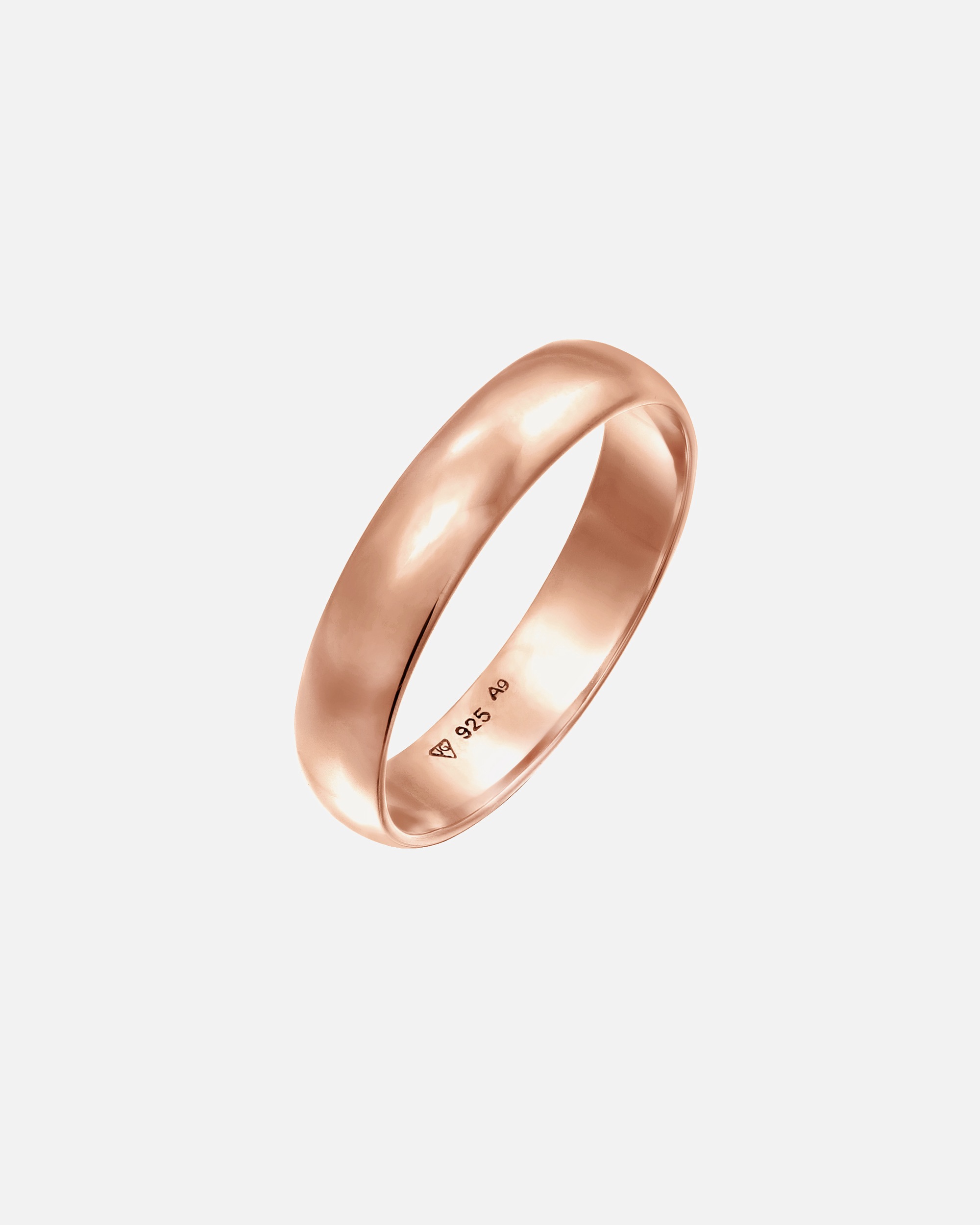 Elli Femmes Bande Simple Classique en Argent Sterling 925