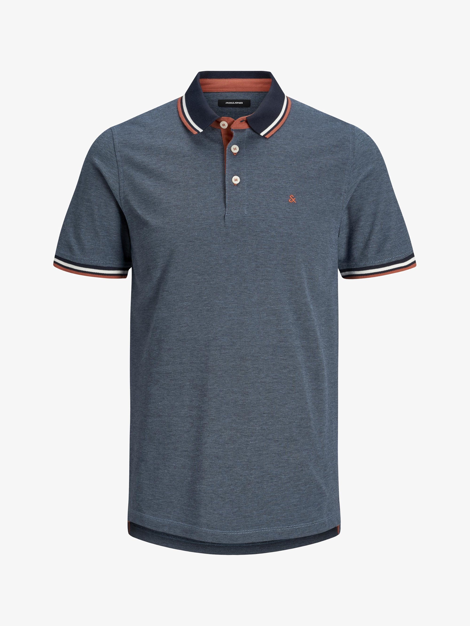Polo Jack & Jones JJEPAULOS SS NOOS - bleu denim