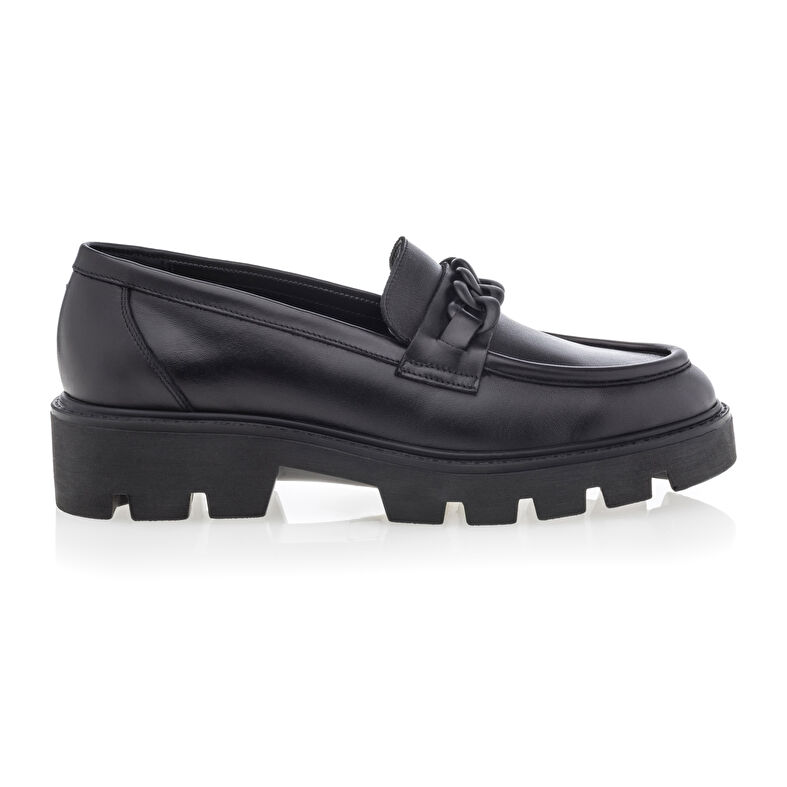 Svarta loafers/båtskor för kvinnor