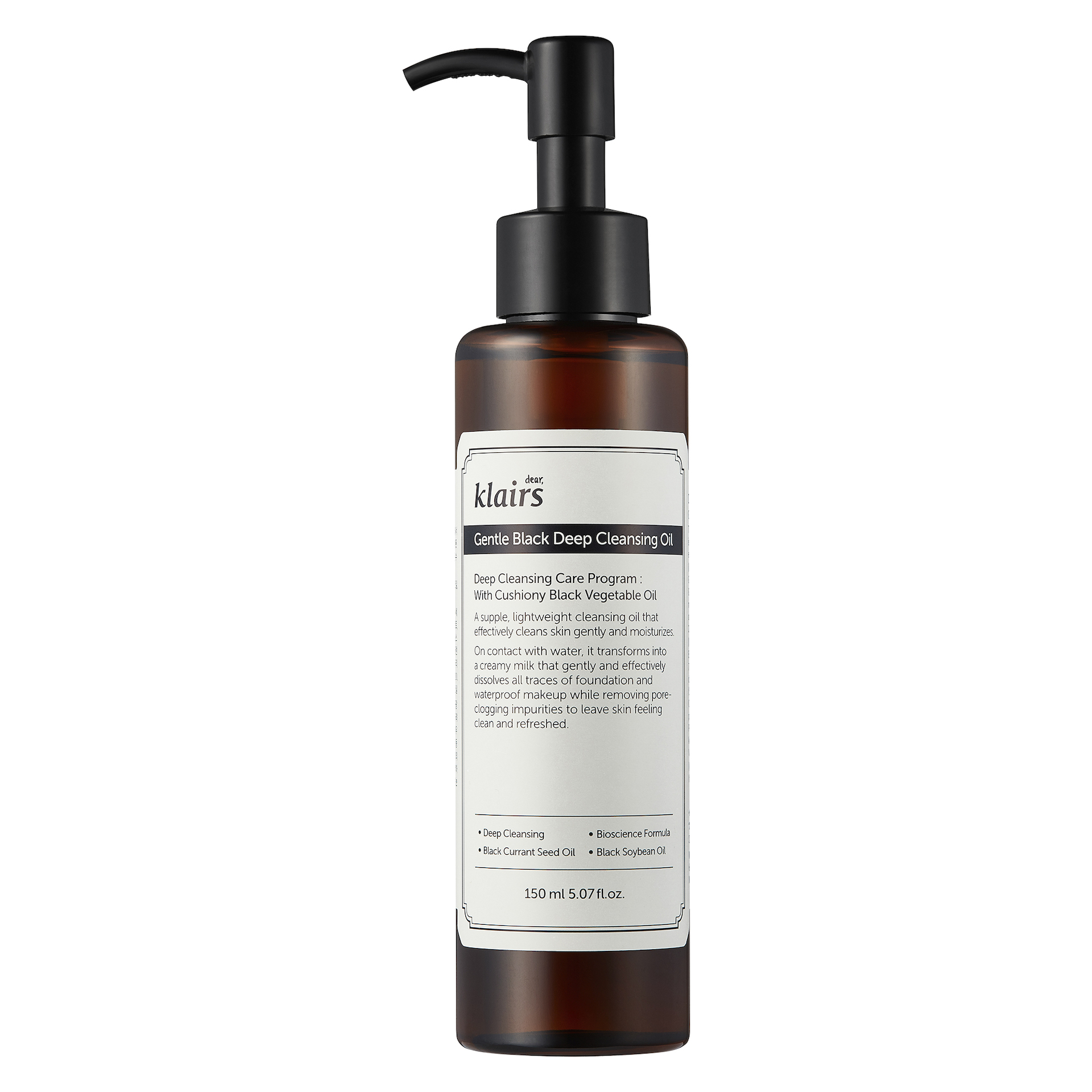 Nježno crno ulje za dubinsko čišćenje 150 ml - Klairs