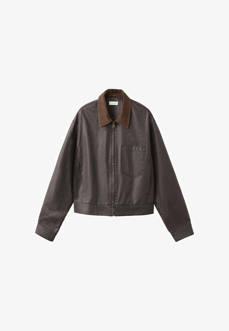 Mango Kids TEEN - Bunda z umělé kůže - hnědá