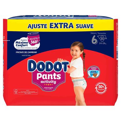 Dodot vauvan aktiviteettihousut vaippahousut 14-19 kg koko 6 35 kpl