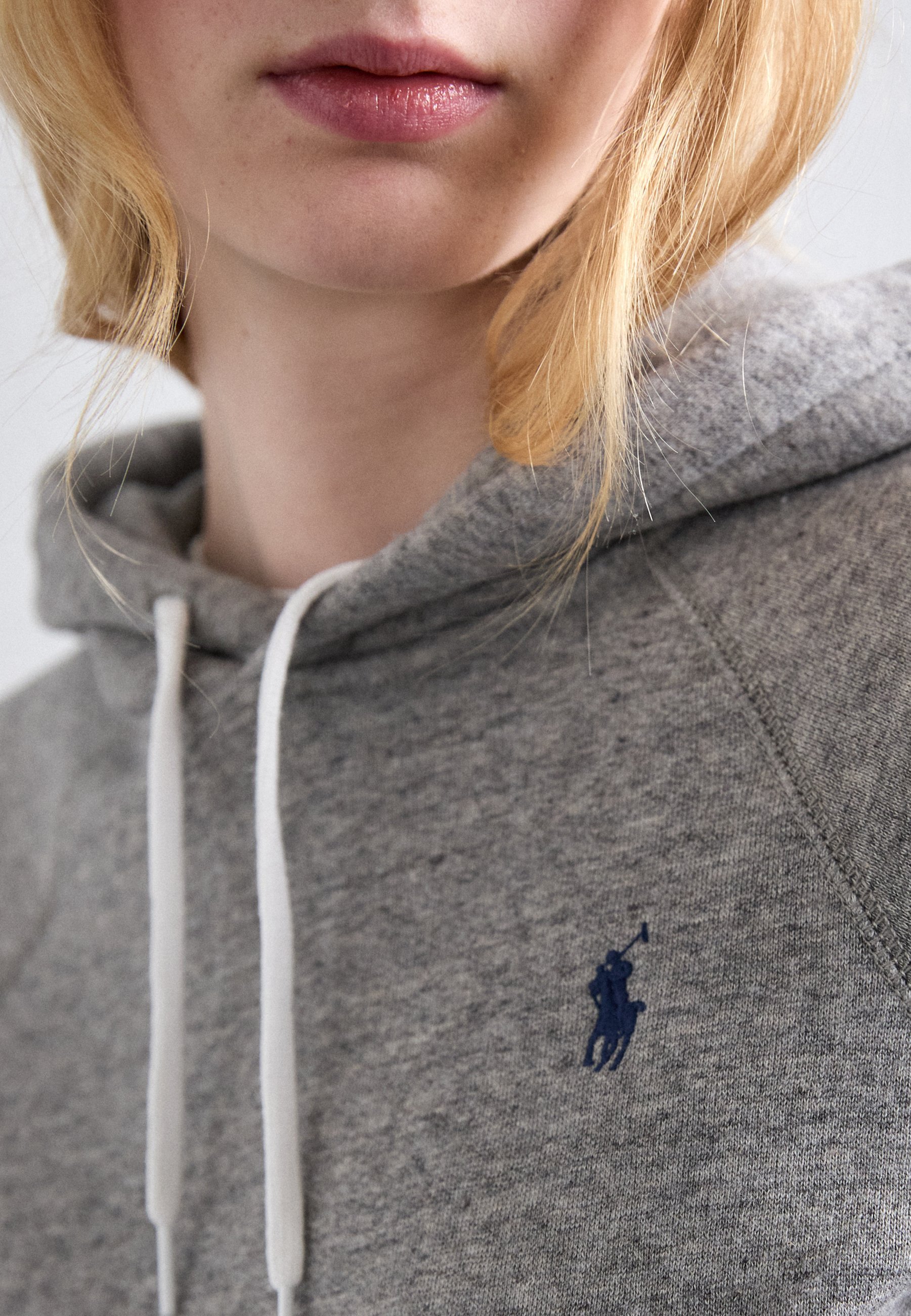 Polo Ralph Lauren SHRUNKEN FIT HOODIE - Sweatshirt - donker vintage gemêleerd