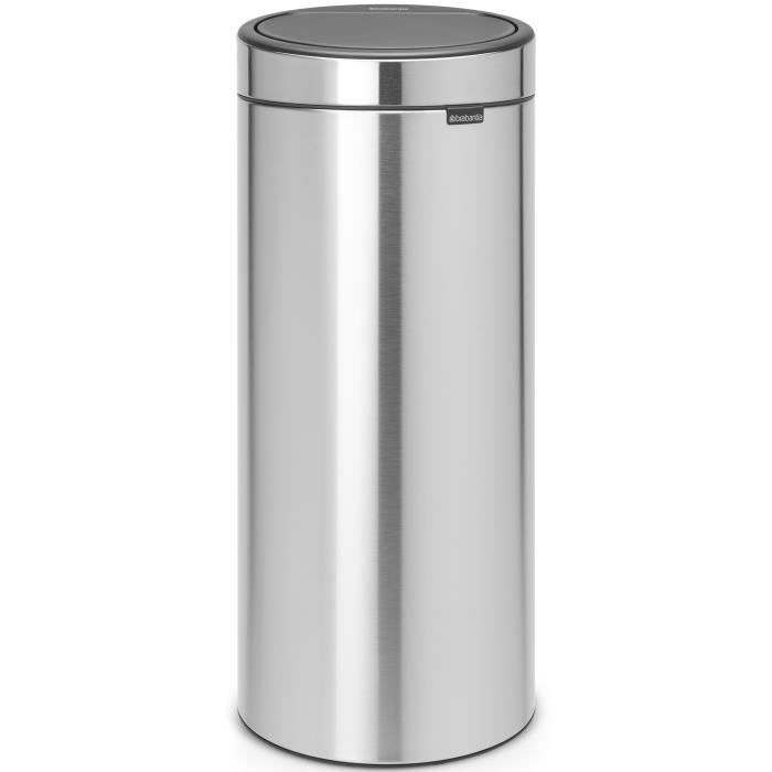 Cubo de basura táctil BRABANTIA - 30L - Acero mate