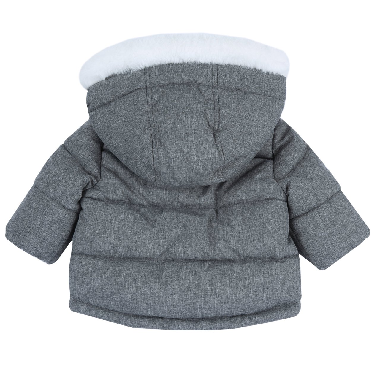 Abrigo tipo parka gris