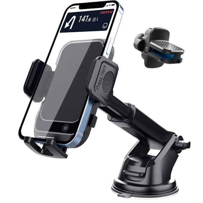 Supporto per telefono da auto, supporto a ventosa per parabrezza e cruscotto, compatibile con smartphone da 4,0'' a 7,0''