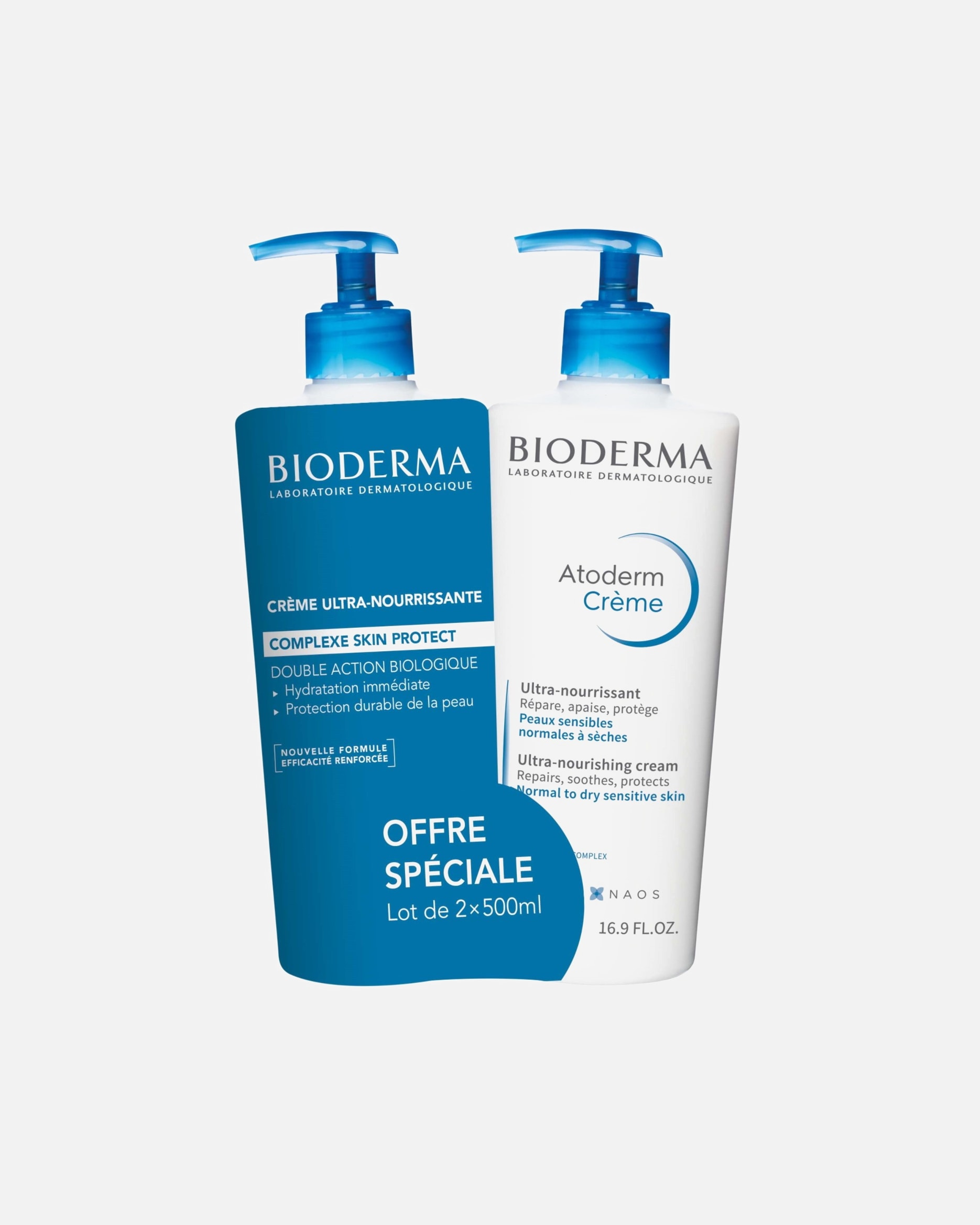 Bioderma ATODERM Crème ultra peaux sensibles et sèches - Lot de 2