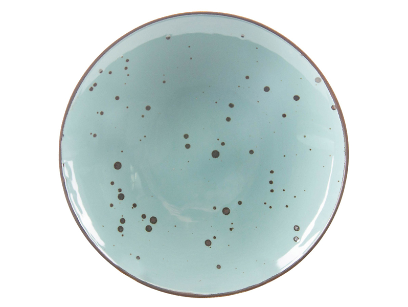 Talerz głęboki Cottage Tiffany porcelanowy 650 ml zielono-złoty