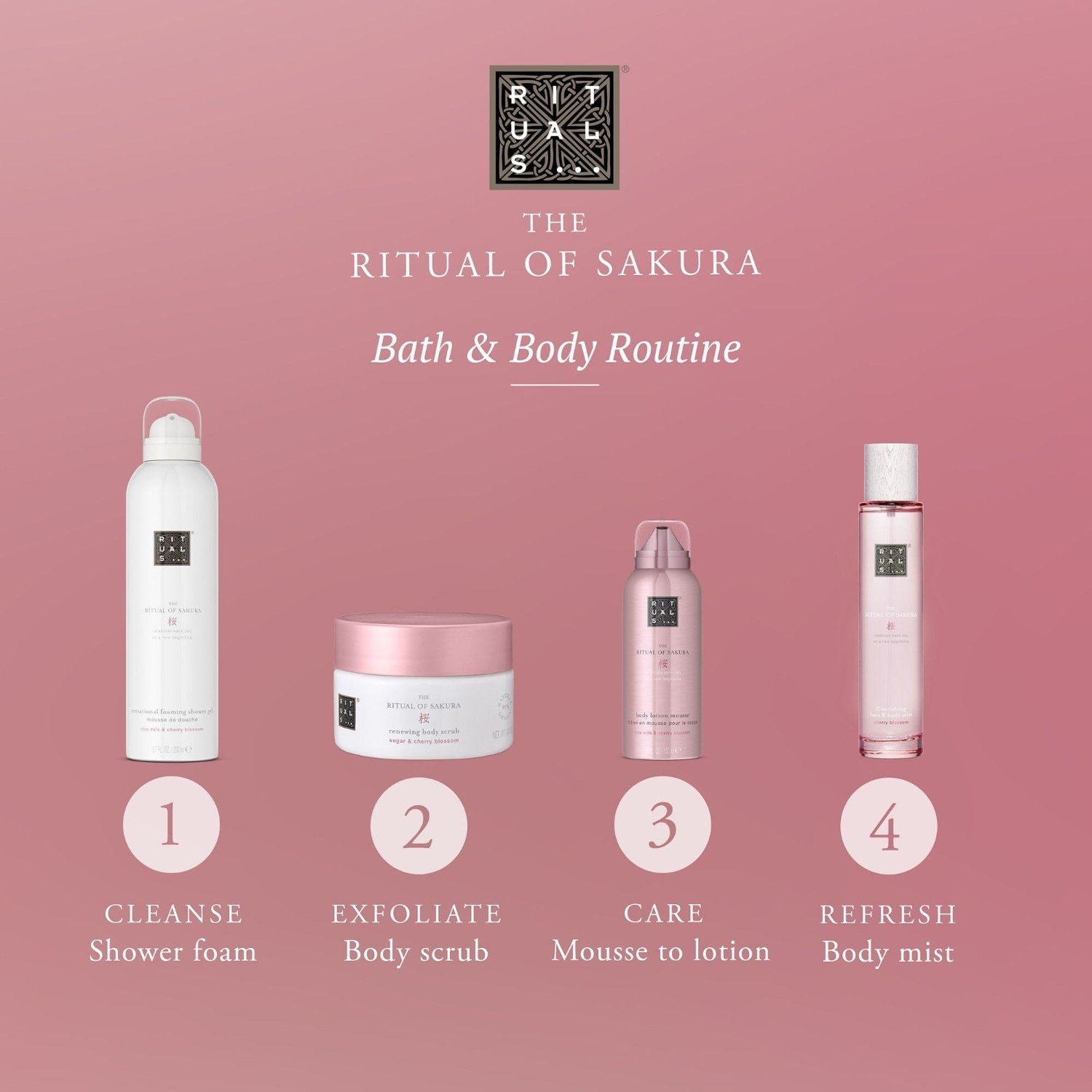 Telový sprej Rituals „Rituál Sakury“ – 50 ml