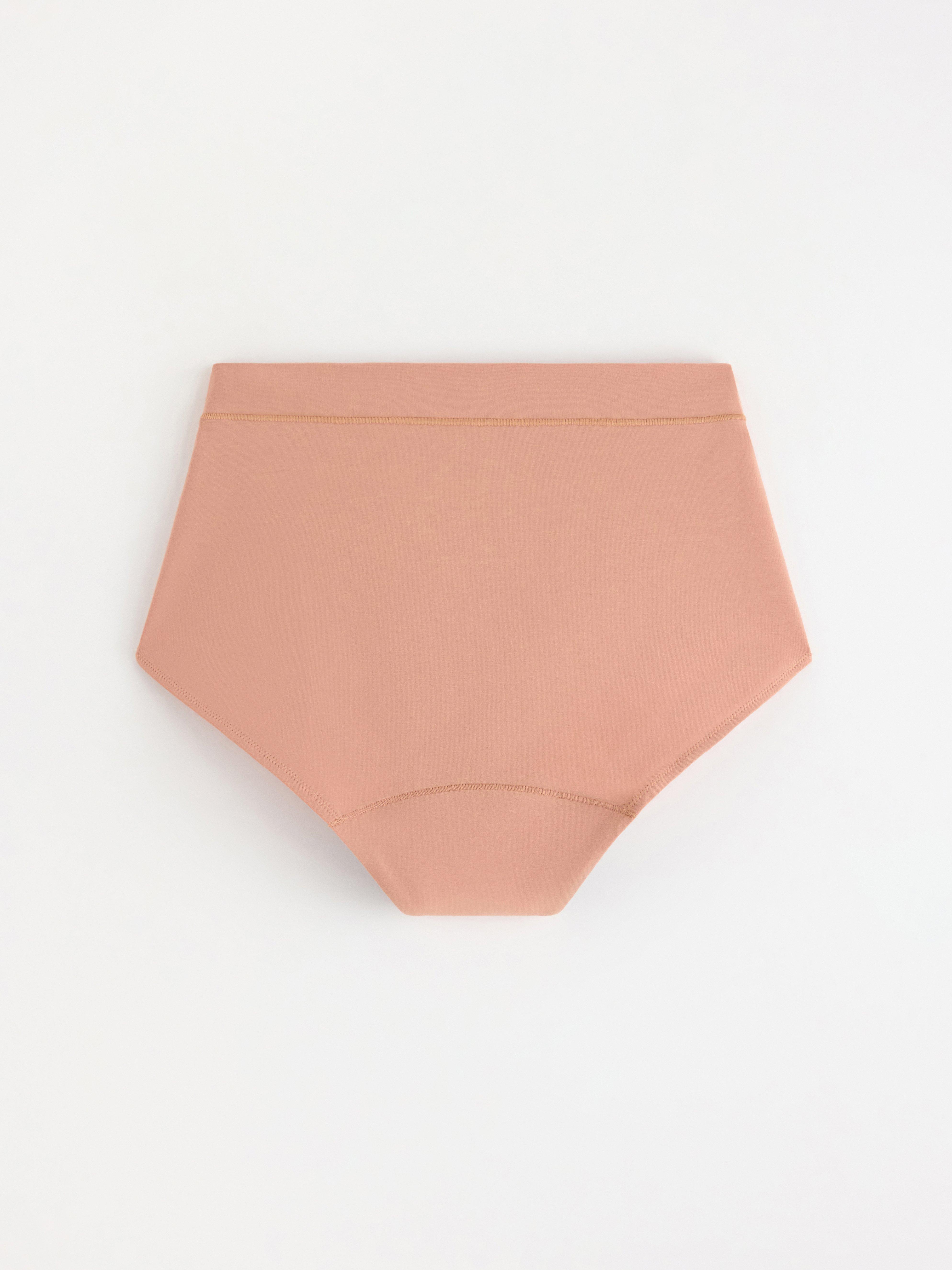 Høyabsorberende menstruser – høy midje – Female Engineering Dark Beige