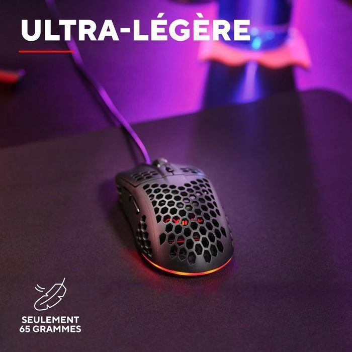 Souris Gaming Ultra Légère - Trust Gaming  - GXT 928 Helox - Capteur Haute Précision - RGB - FPS & eSports