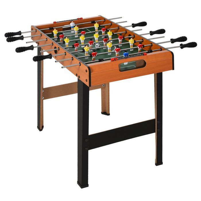 Mini foosball table, made of MDF, 22 players, 2 balls, 2 scoreboards, 84.5L x 40W x 61.2H cm