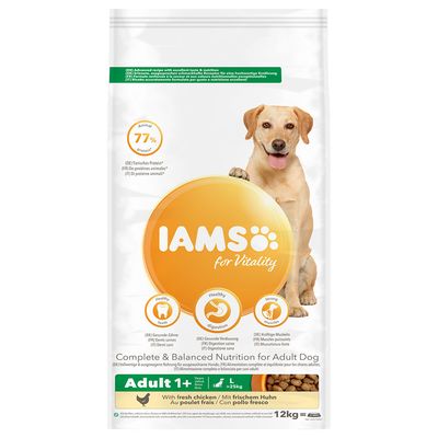 12 kg suchej karmy dla psów IAMS for Vitality – 7% zniżki!*