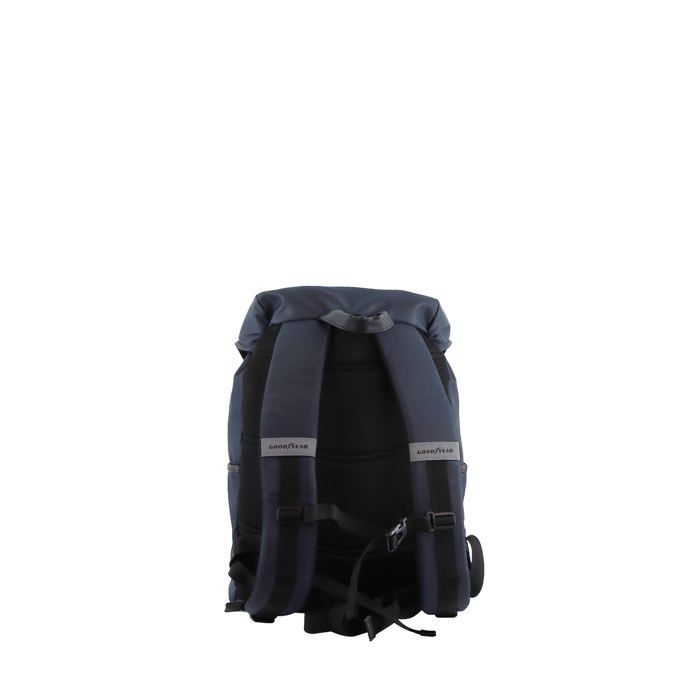 Mochila Goodyear RPET de 19 L, azul marino y negro.