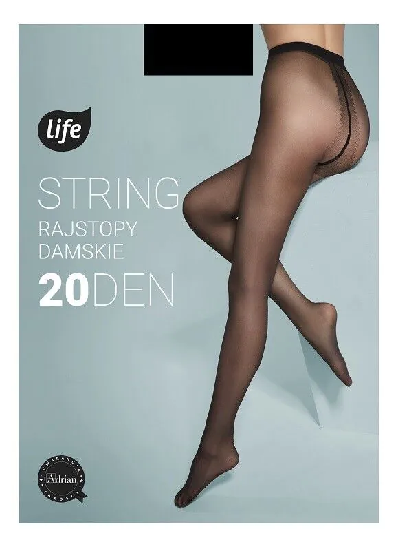 Life Rajstopy damskie String 20 Den Rozm.2 Nero