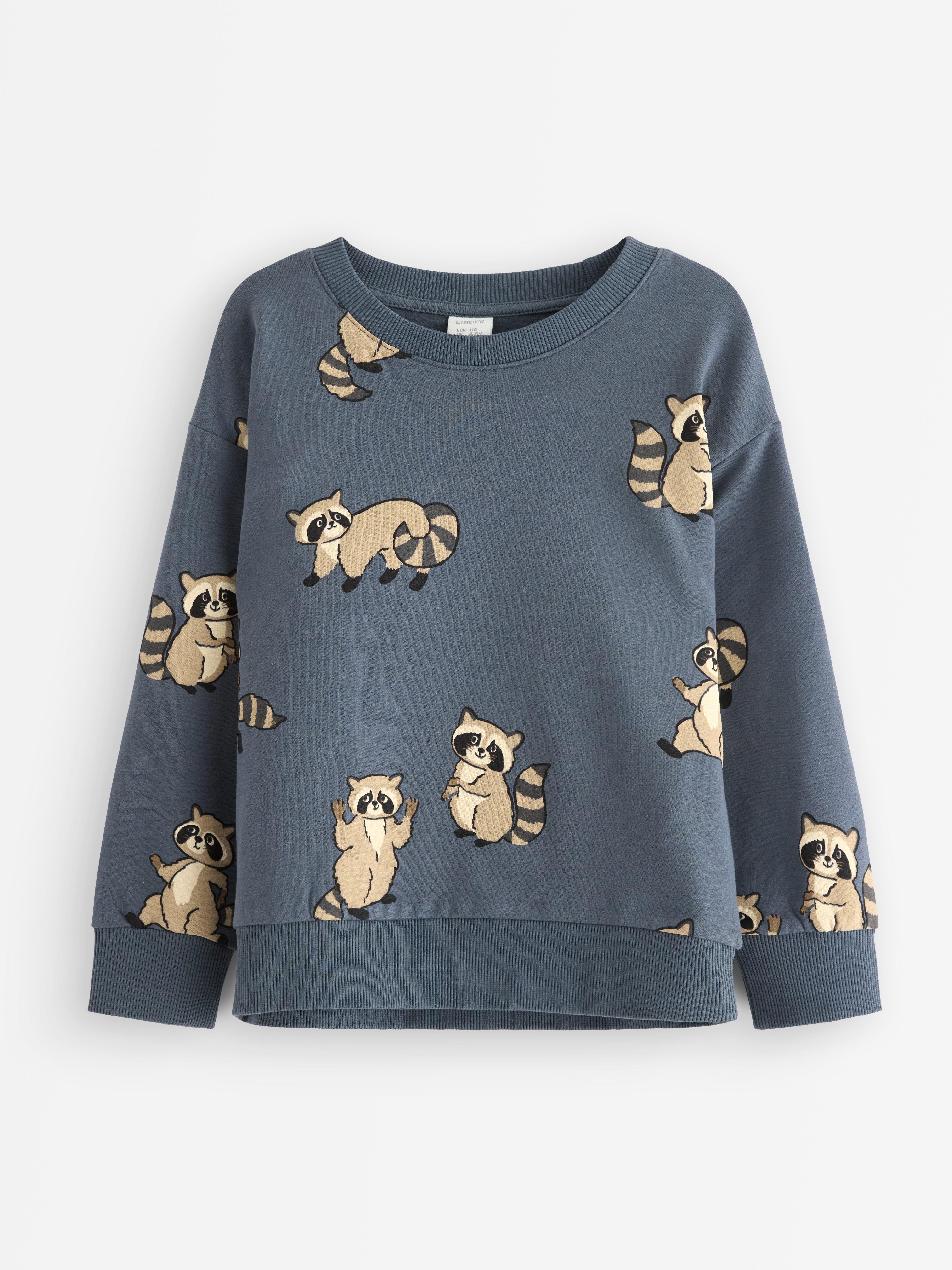 Sudadera estampada gris oscuro