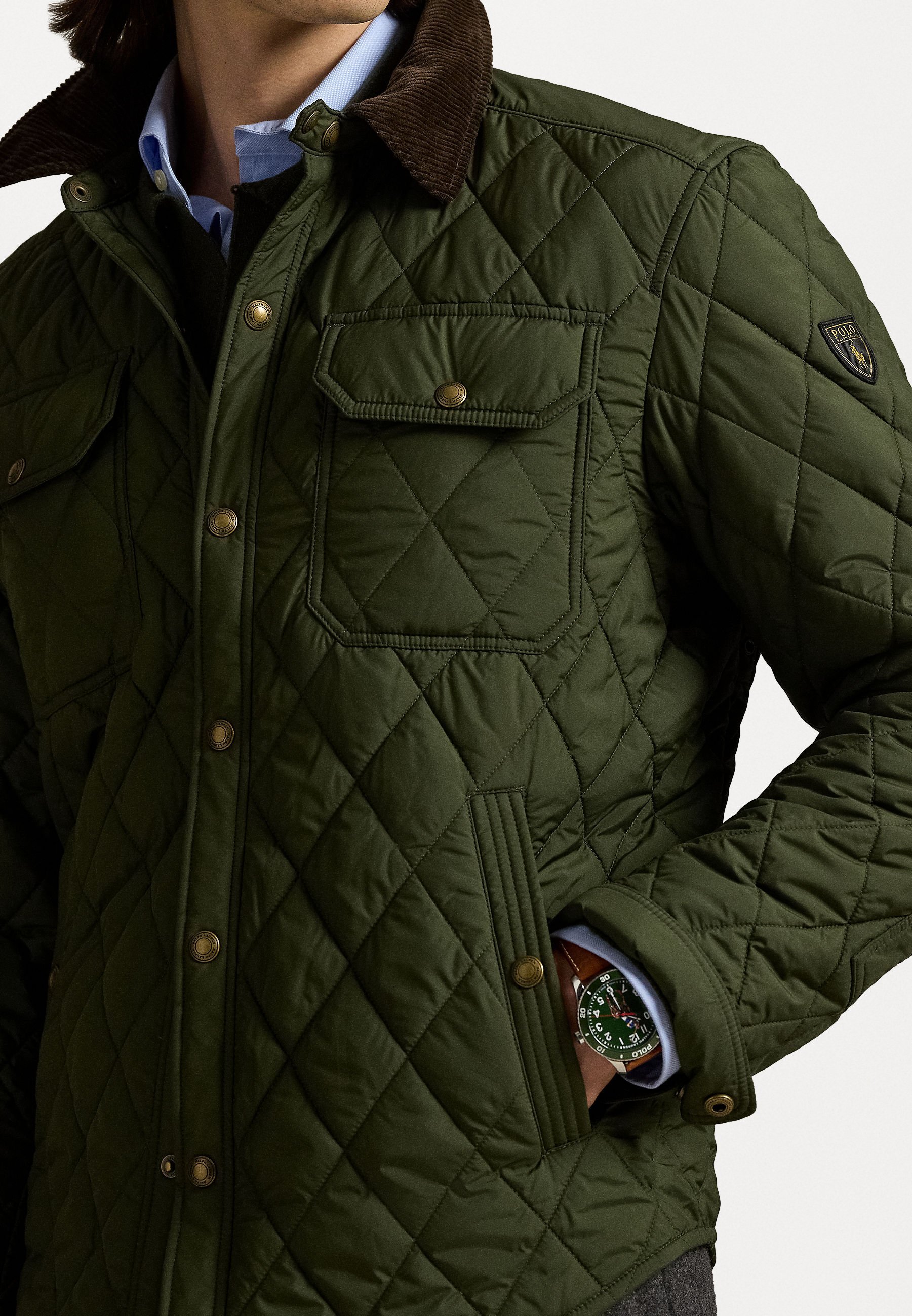 Giacca trapuntata Polo Ralph Lauren THE BEATON - Giacca leggera - verde oliva aziendale