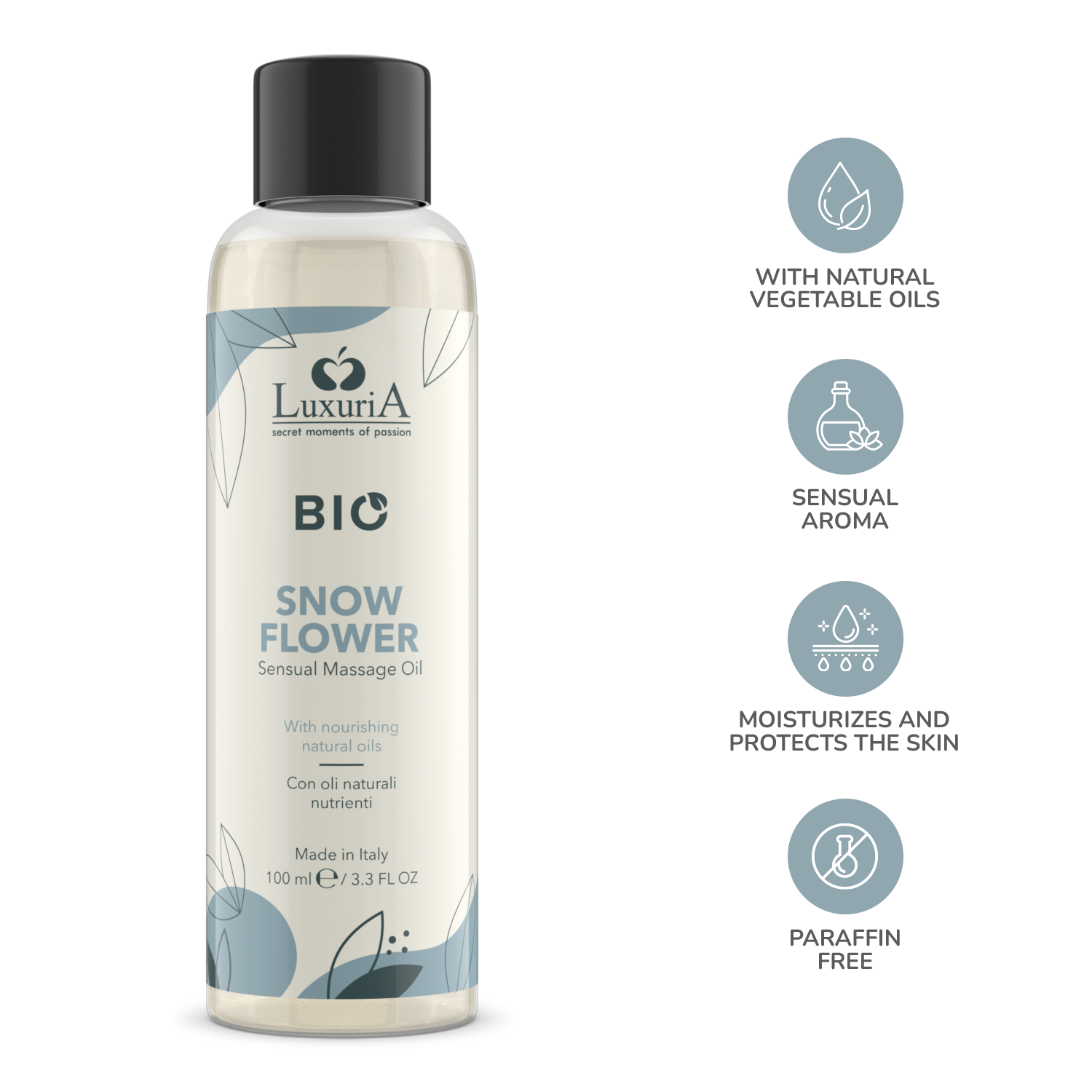 Luxuria Olio Vegetale Biologico Fiore di Neve Linea Intimo