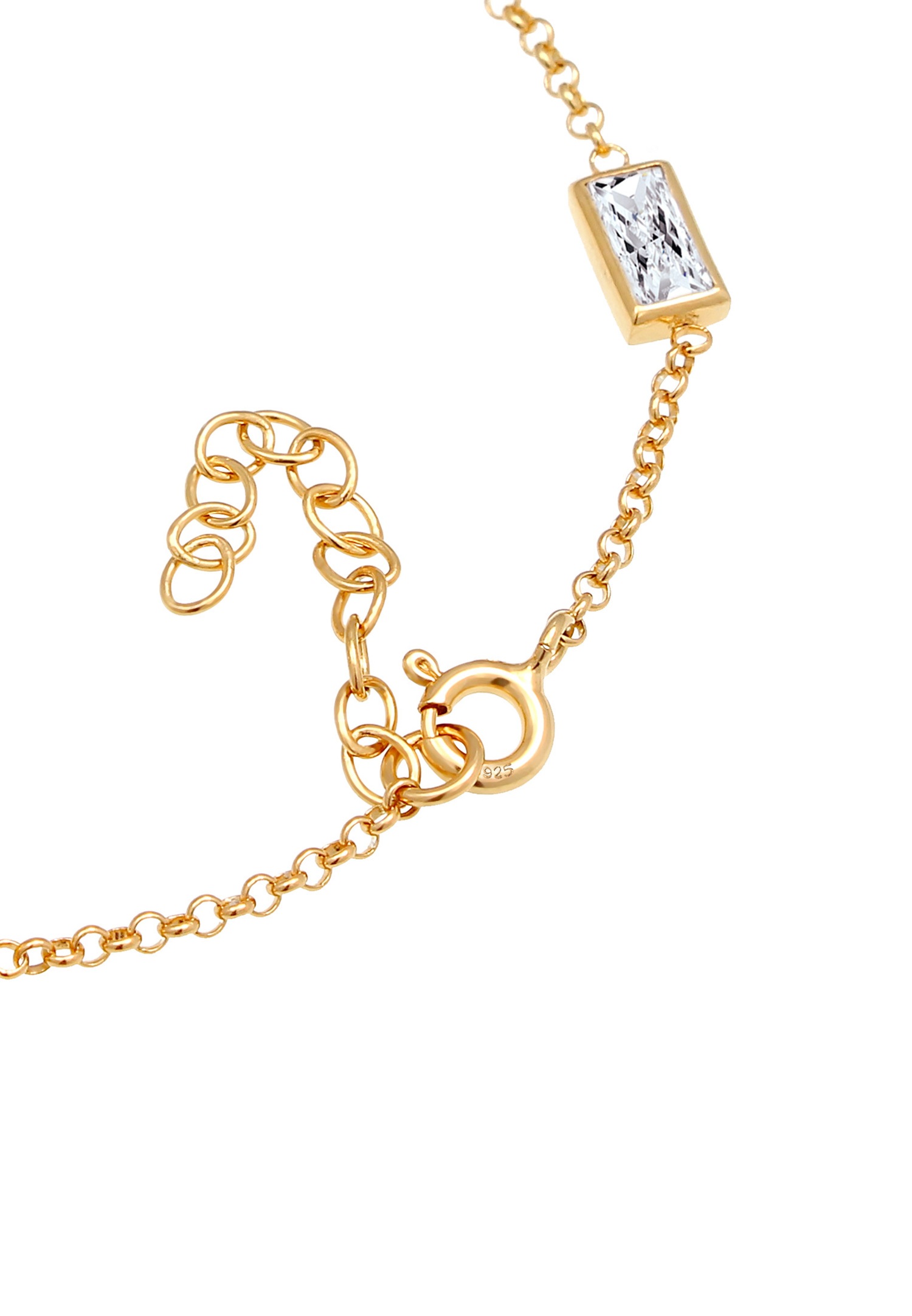 Elli Classique Filigrane Ajustable avec Cristaux de Zircone Bracelet Femme - (925/1000) Argent