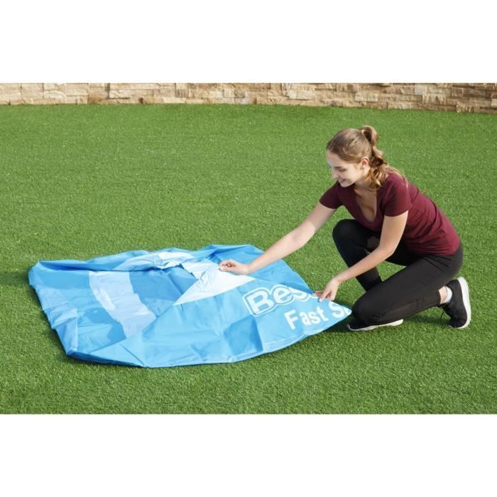 Piscina desmontable BESTWAY - Montaje rápido - Ø 183 cm - Redonda (Incluye parche de reparación)