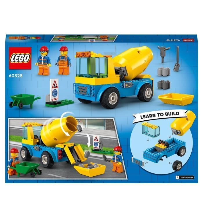 Jeu de construction - LEGO - City Le Camion Bétonnière - Véhicule de construction pour enfants dès 4 ans