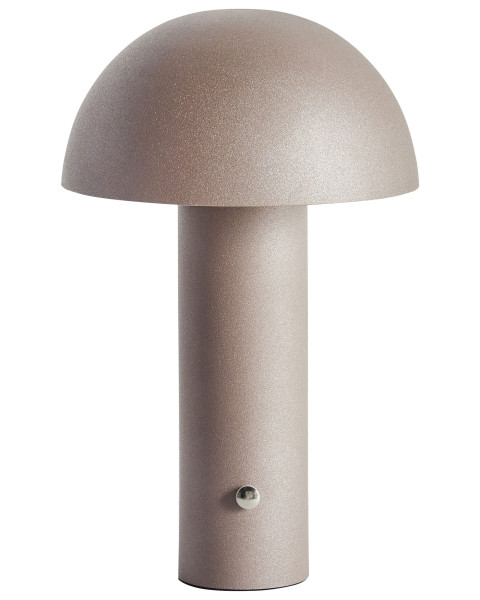 Nowoczesna lampa stołowa LED metalowa brązowa