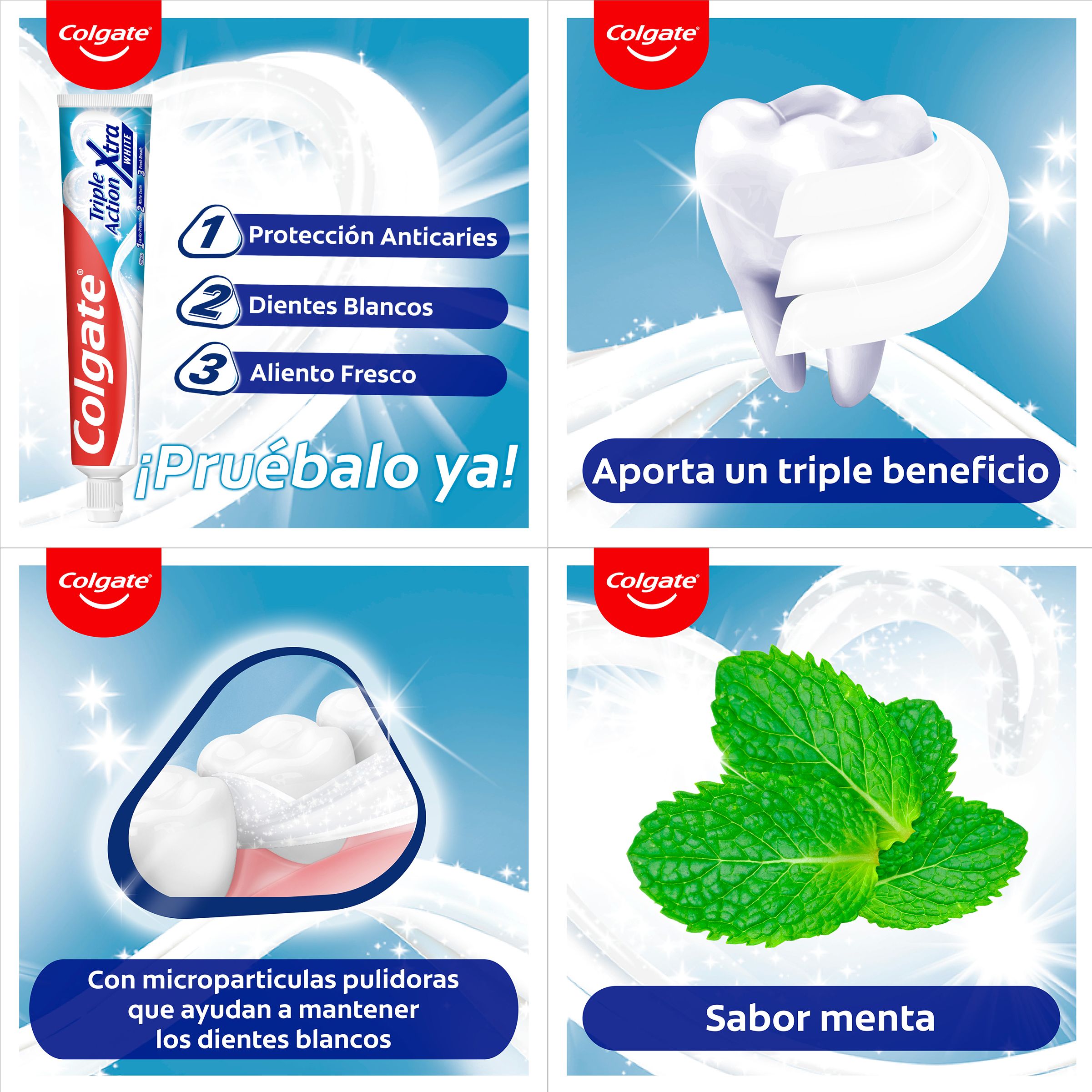 Trīskāršas iedarbības īpaši balta zobu pasta kariesa novēršanai un zobu baltināšanai Zobu pastas un zobu formulas