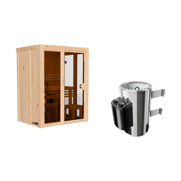 Sauna Ida 1 s kamny, 3,6 kW, přírodní povrchová úprava