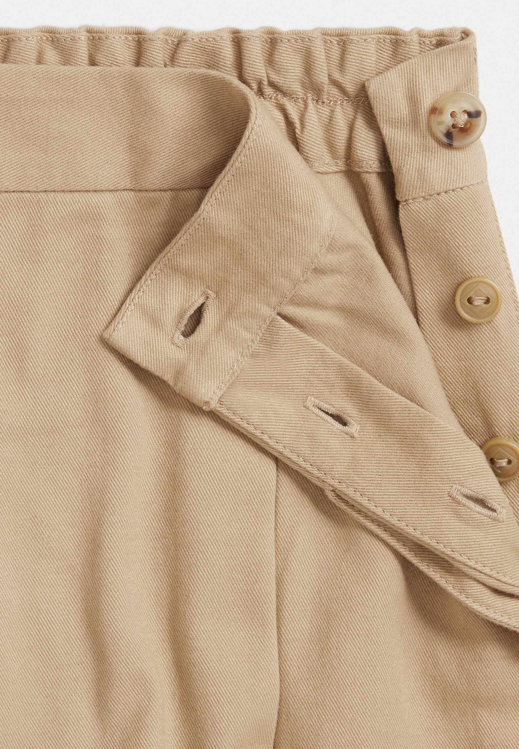 Polo Ralph Lauren Falten-Chino-Culotte, kurz - A-Linien-Rock - Vintage-Khaki