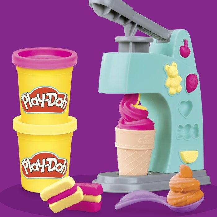Play-Doh 4 Mini Classic Sets: Hairdresser, Vet, Ice Cream, and Fun Factory; Creative Play; Classic; Ages 3+