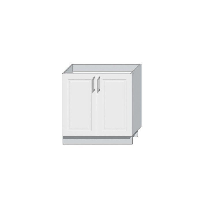 Complete keuken met ruimte voor een inbouwoven, hoogglans wit, 240 cm - MIA
