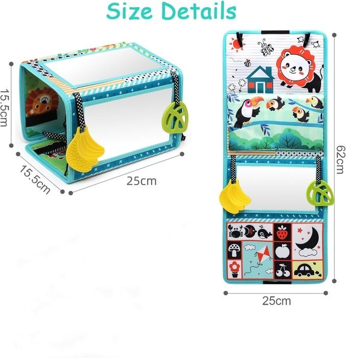 Jouet d'Éveil Bébé 6 Mois avec Miroir Montessori Noir Blanc Jouets Sensoriels - AUCUNE - Cadeau pour Naissance 0 3 6 12 Mois